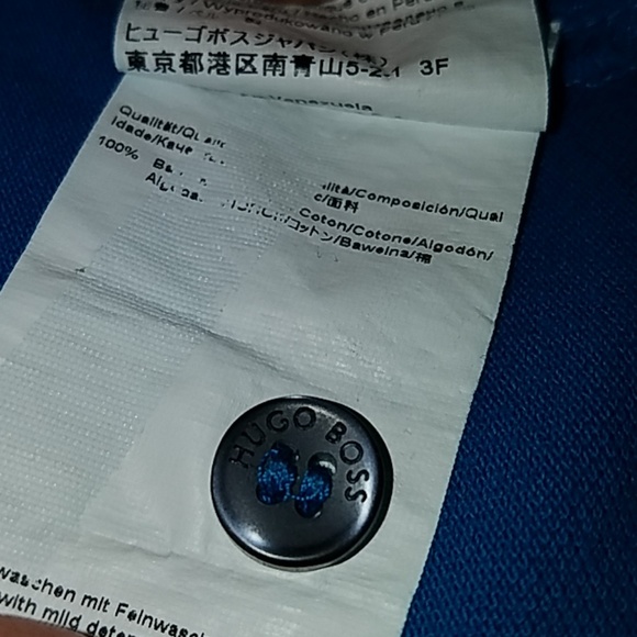 Hugo Boss Polo, Blue, 100% Authentic, LARGE - Picture 4 of 5